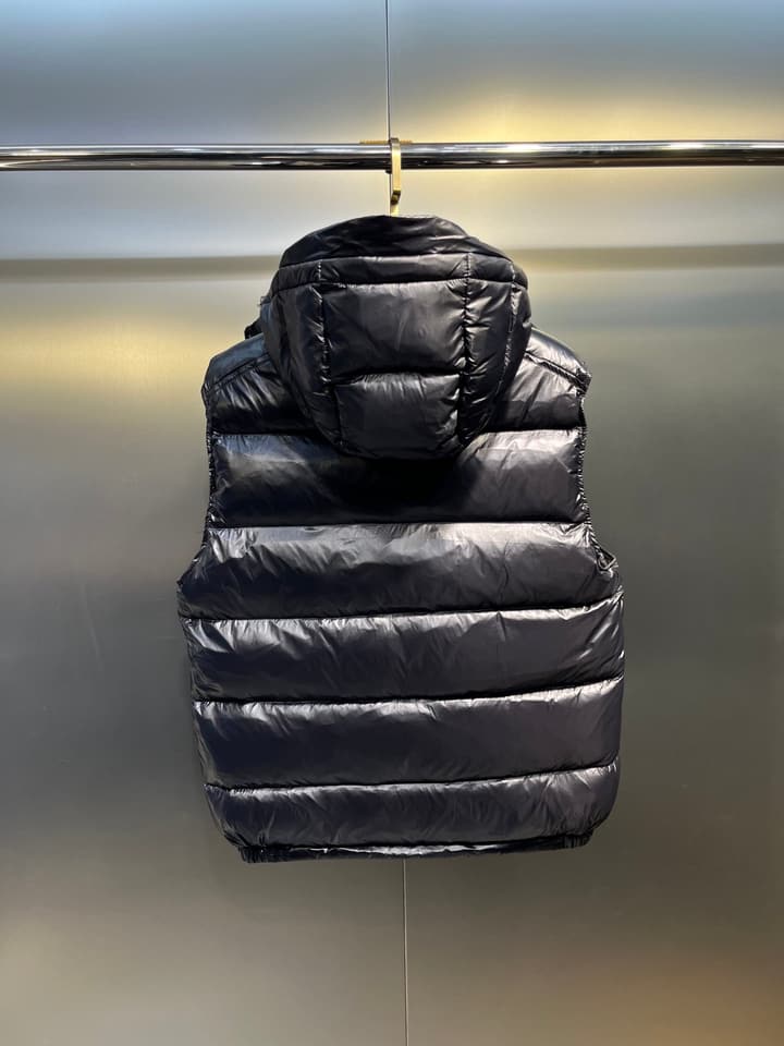 Moncler Classic Hooded Down Vest in Black
