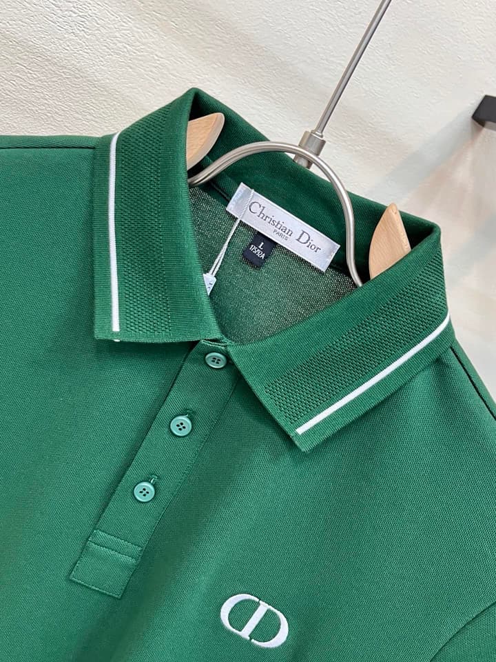 Dior Embroidered Logo Piqué Cotton Polo Shirt – 2026 Spring/Summer Collection in Classic Black
