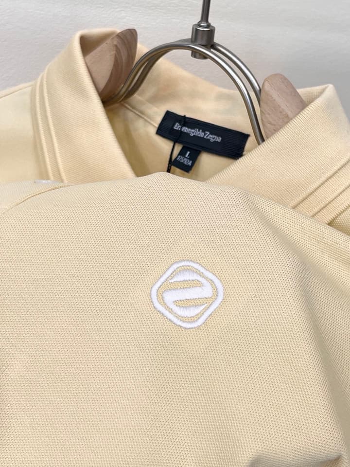 Zegna Embroidered Logo Piqué Cotton Polo Shirt – 2026 Spring/Summer Collection in Navy Blue