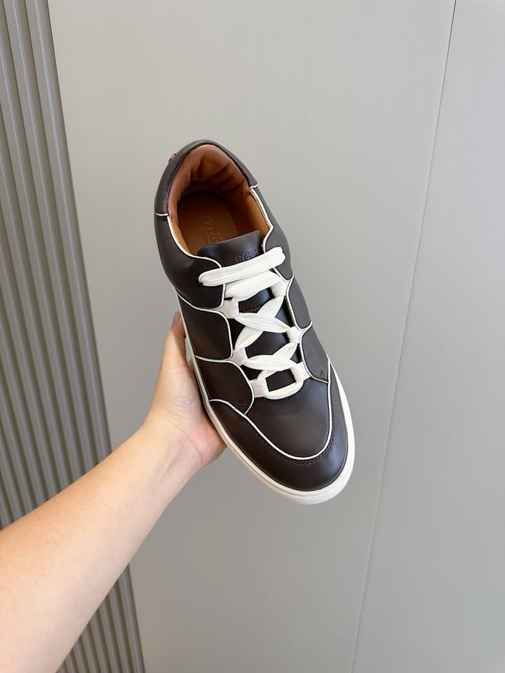 Zegna Tiziano Couture Sneakers in Black With Matching Laces