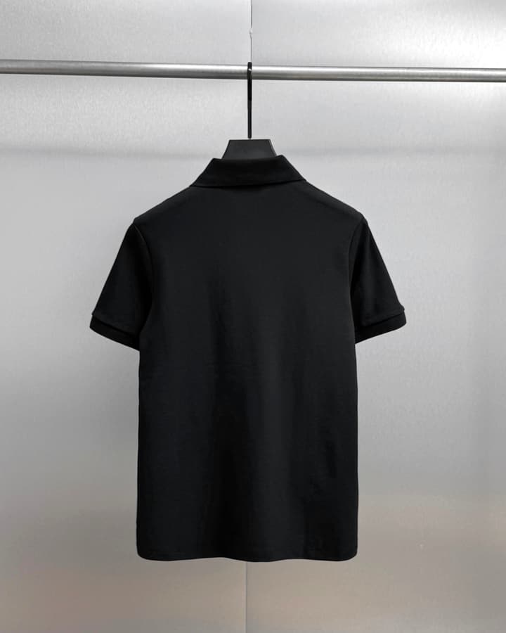 Dior Embroidered Letter Polo Shirt in Black