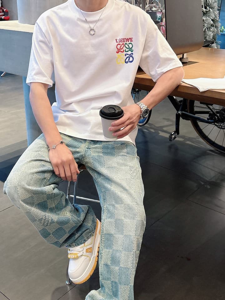 Loewe 2026 Summer Short-Sleeve T-Shirt – 2026 Summer Collection in White