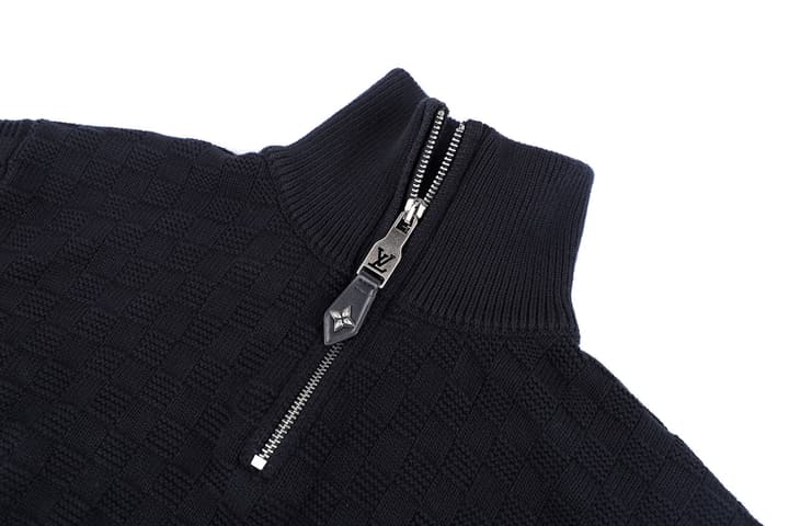 Louis Vuitton Plush Blend Half-Zip Pullover – 25SS in Deep Black Half-zip Pullover