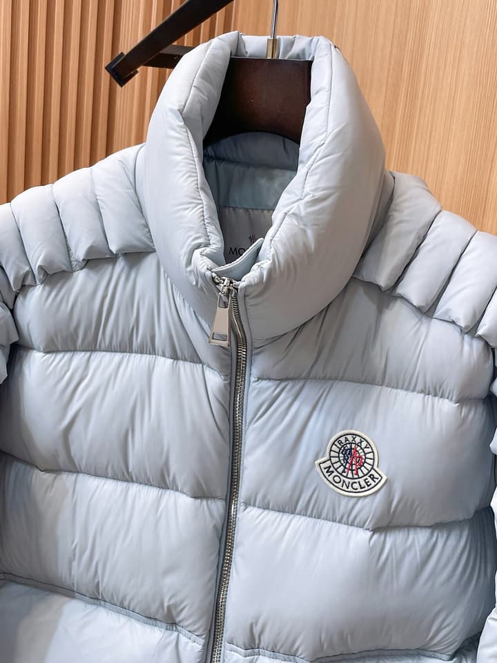 Moncler Stand Collar Embossed Down Jacket – Limited Edition in Black