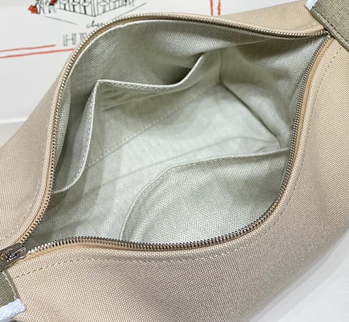 Hermès Trousse Bride-A-Brac Canvas Pouch in Beige