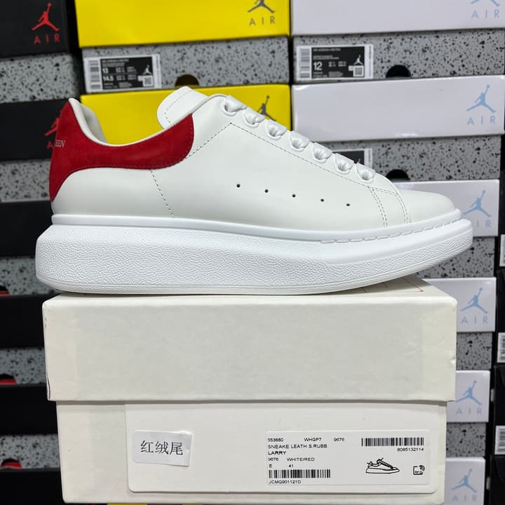 Alexander McQueen Oversized Low-Top Sneakers in All Black With White Sole