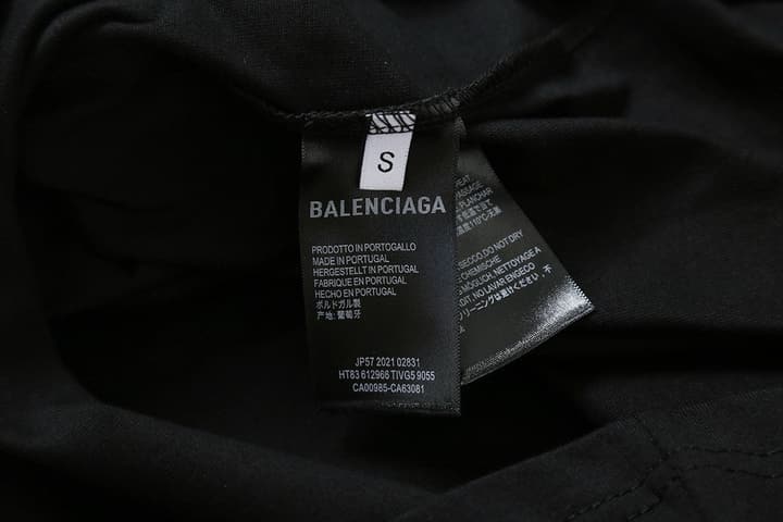 Balenciaga Script Letter Embroidered T-Shirt – 26SS in Black