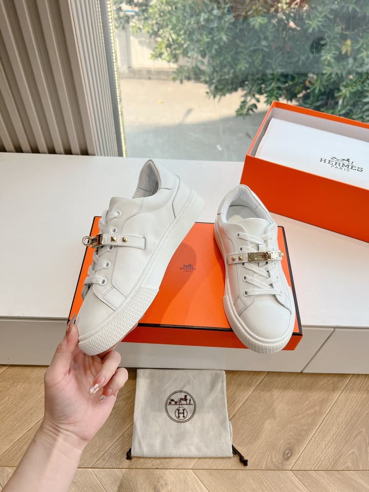 Hermès Bouncing Men's Sneakers in Black Leather