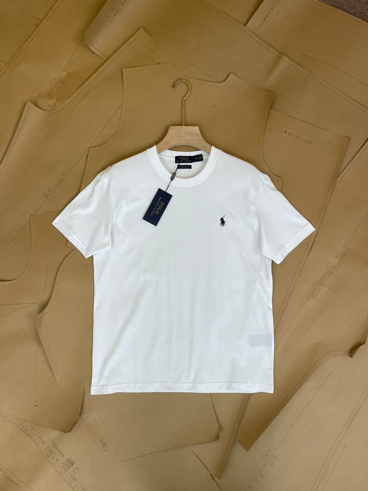 Ralph Lauren Classic Embroidered Cotton T-Shirt in Black