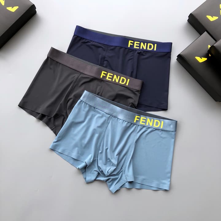 Fendi Men's Seamless Ice Silk Underwear Box Set