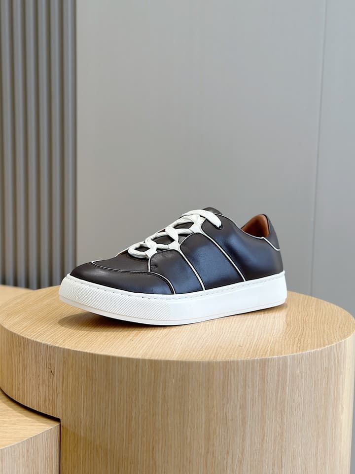 Zegna Tiziano Couture Sneakers in Black With Matching Laces