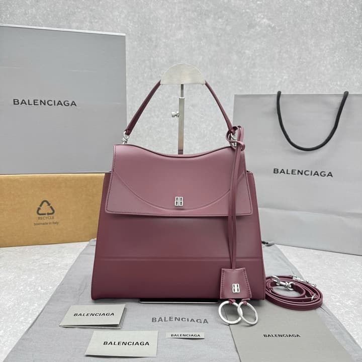 Balenciaga Nano Smooth Leather Handbag in Black