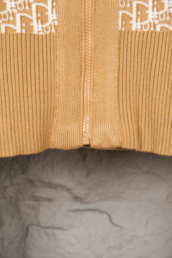Dior Classic Oblique Reversible Cashmere Sweater – 25FW in Camel Oblique Pattern