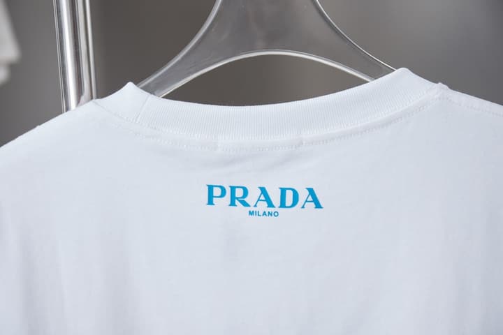 Prada Embroidered Logo T-Shirt – 26SS Early Spring Collection in Black