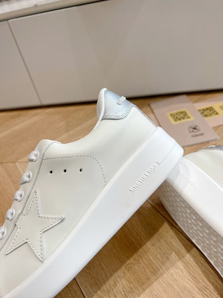Golden Goose Space Distressed Sneakers – 2024 Collection in White 1