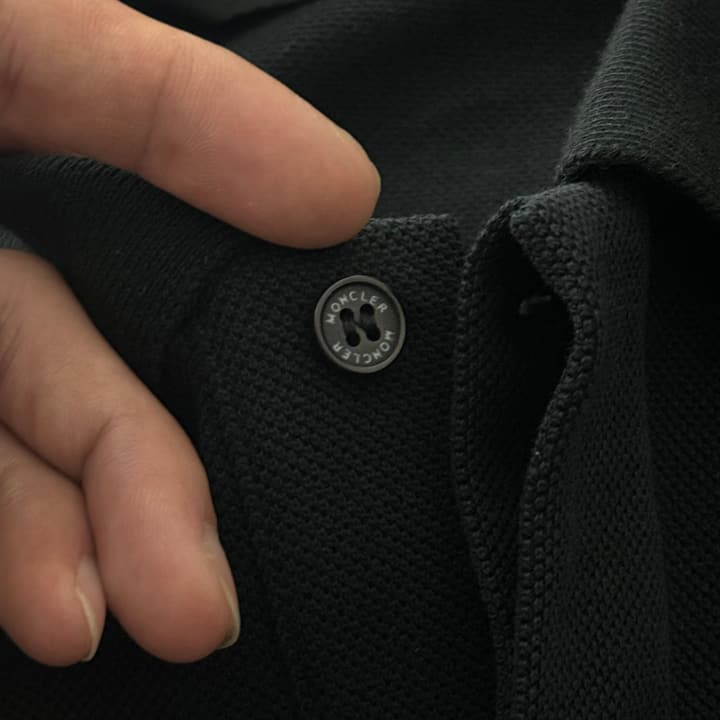 Moncler Logo Cotton Polo Shirt – 2026SS in Black