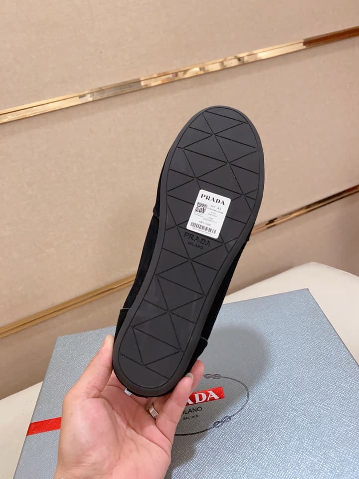 Prada Men's Air Cushion Suede Sneakers