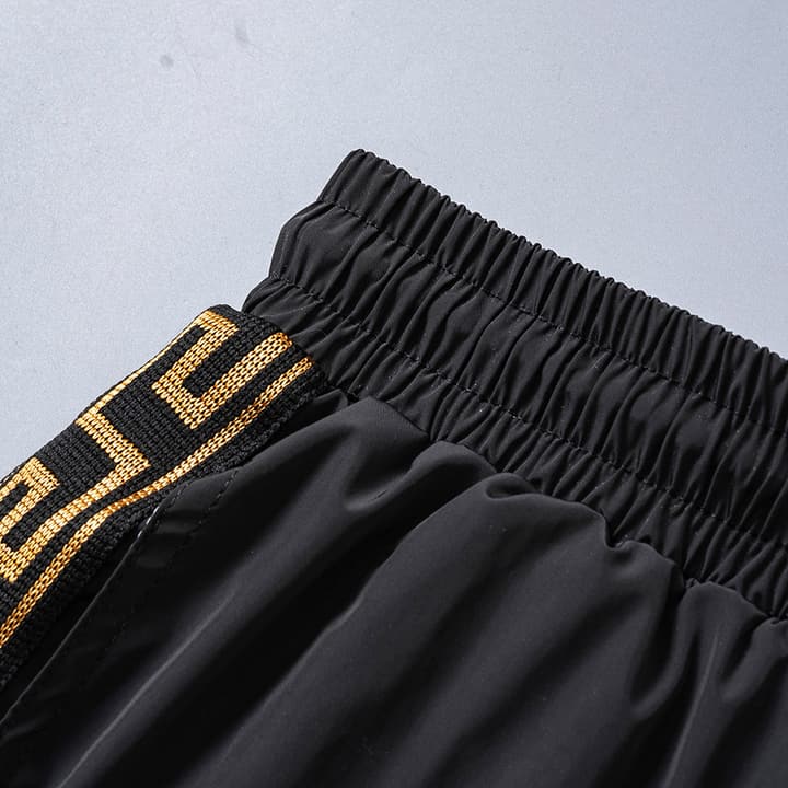 Versace Webbing Detail Swim Trunks – Spring/Summer 2026 Collection in Black