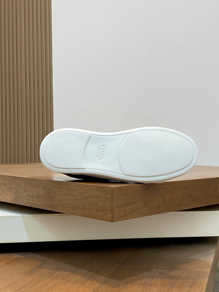 Ermenegildo Zegna Triple Stitch Sneakers in Black