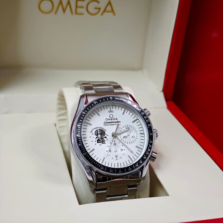 Omega Speedmaster Snoopy 50th Anniversary Quartz Watch in Blue Sub-dial Chronograph