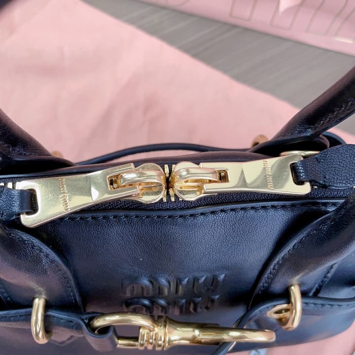 Miu Miu Aventure Nappa Leather Bowling Bag