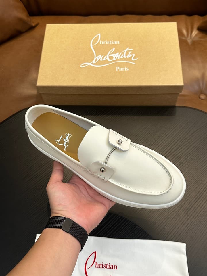 Christian Louboutin Men's Casual Sneakers in All White
