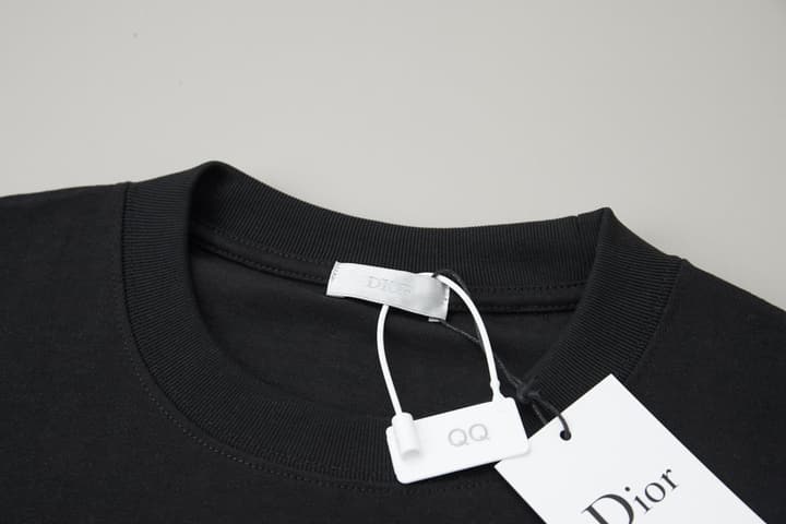 Dior Logo Embroidered Short-Sleeve T-Shirt – 26SS Early Spring Collection in Black Dracula