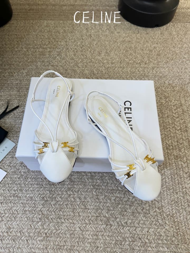 Celine Triomphe Ankle Strap Sandals – Spring/Summer Collection in Black