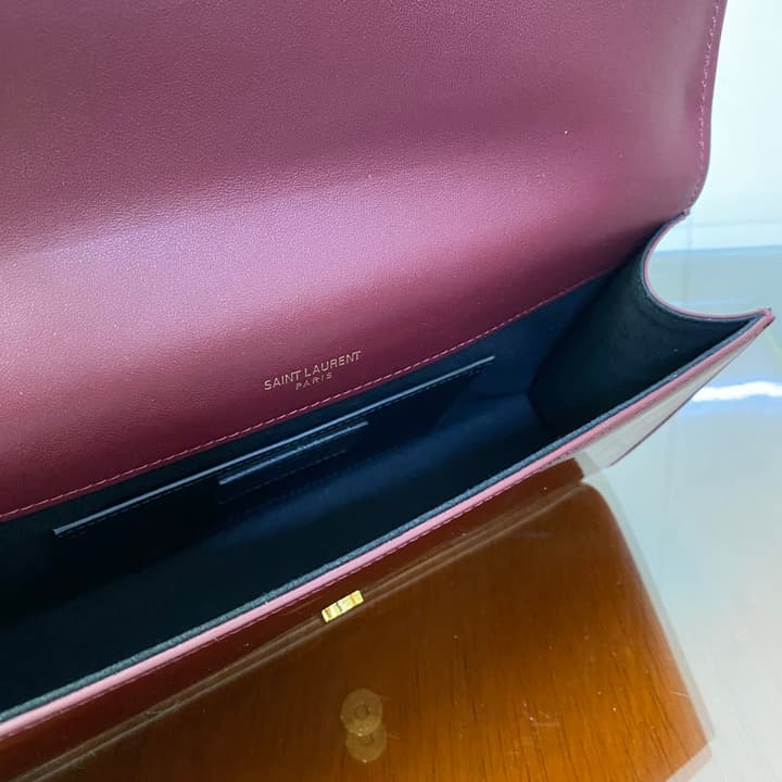 Saint Laurent Kate Patent Leather Clutch Bag