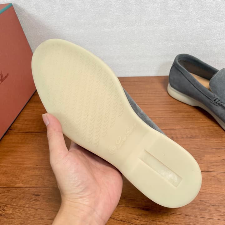 Loro Piana Suede Slip-On Loafers in Black Suede