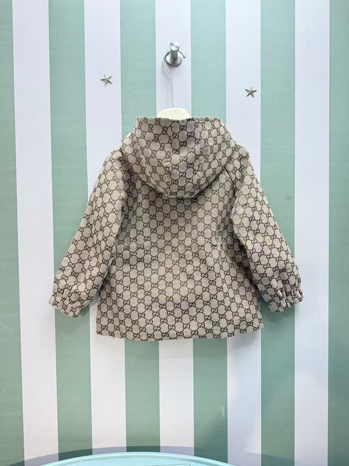 Gucci Children's Trench Coat – Kids Collection – 2025SS in Beige Monogram