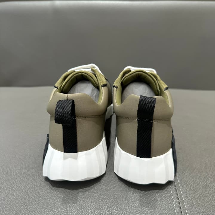 Hermès Bouncing Sneakers in Bright White With Orange H
