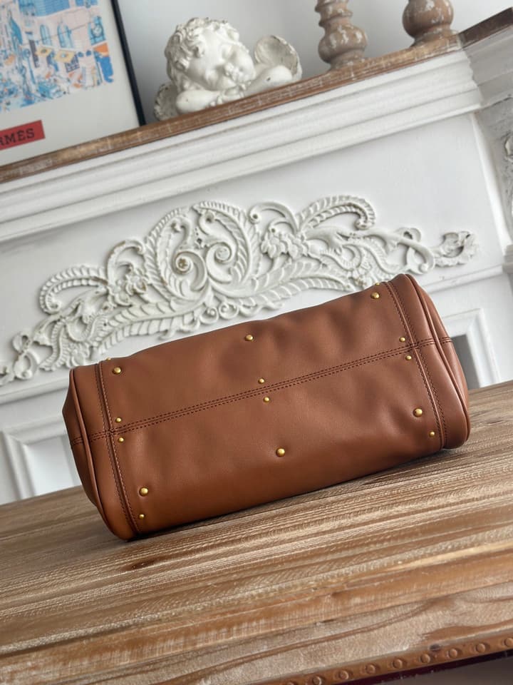 Chloé Paddington Padlock Satchel in Burgundy Leather