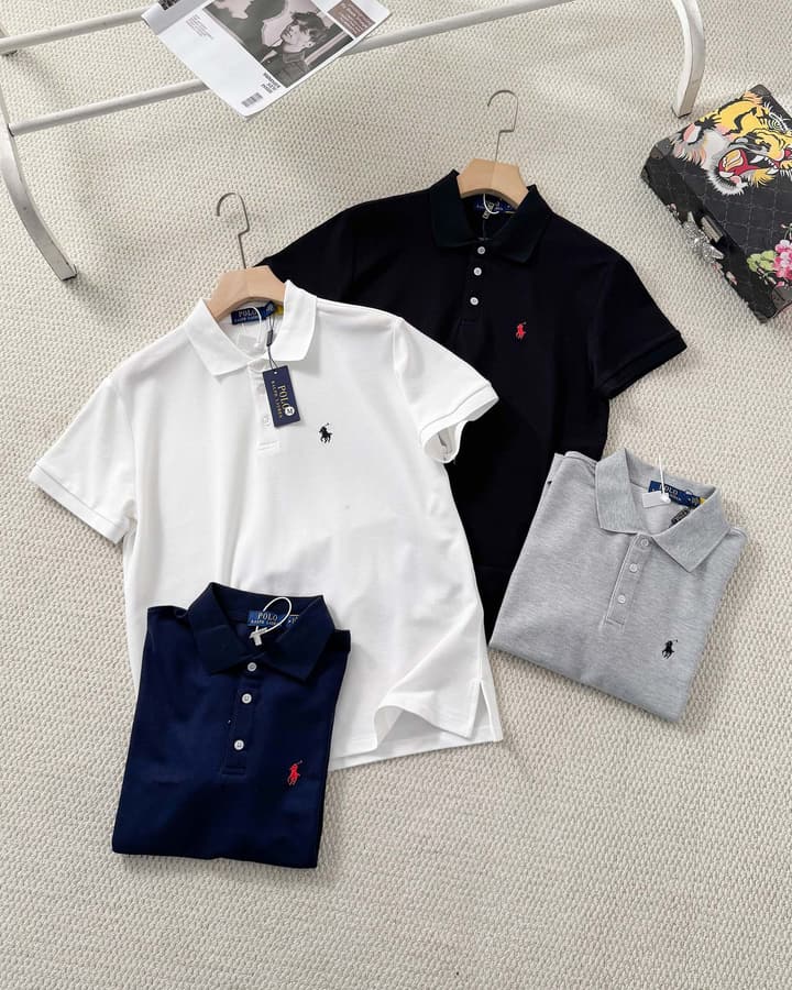 Ralph Lauren Small Pony Embroidered Polo Shirt in Black