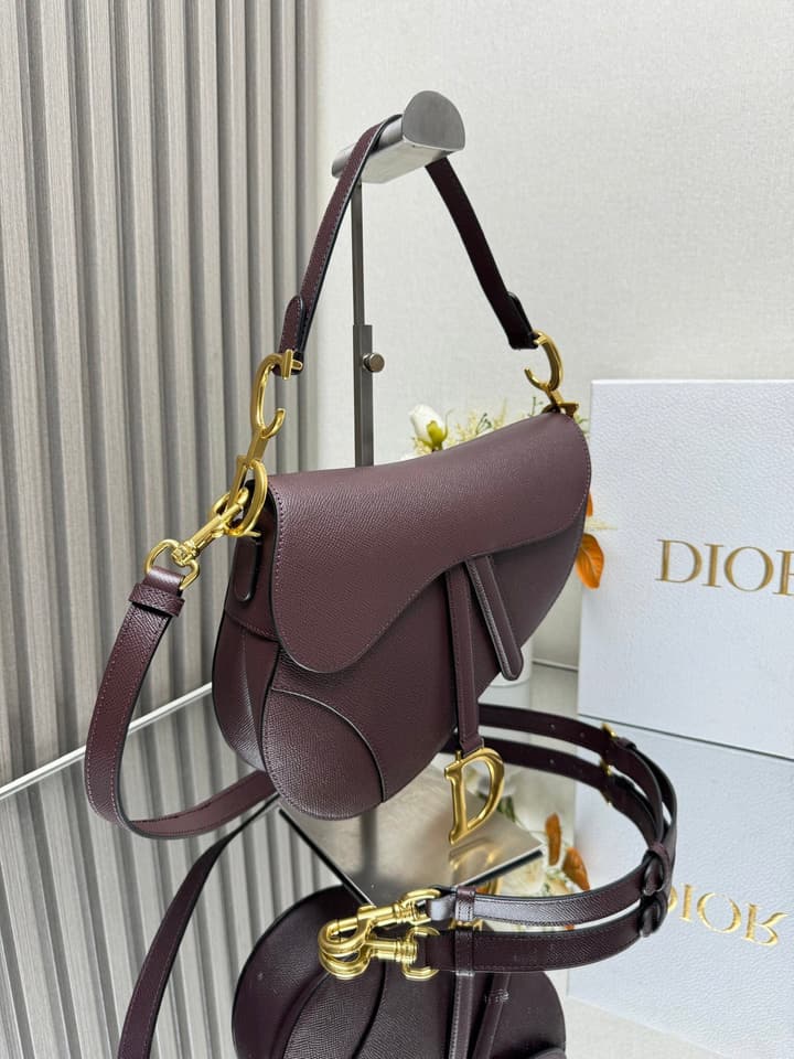 Dior Saddle Bag – Wine Red in Burgundy Red