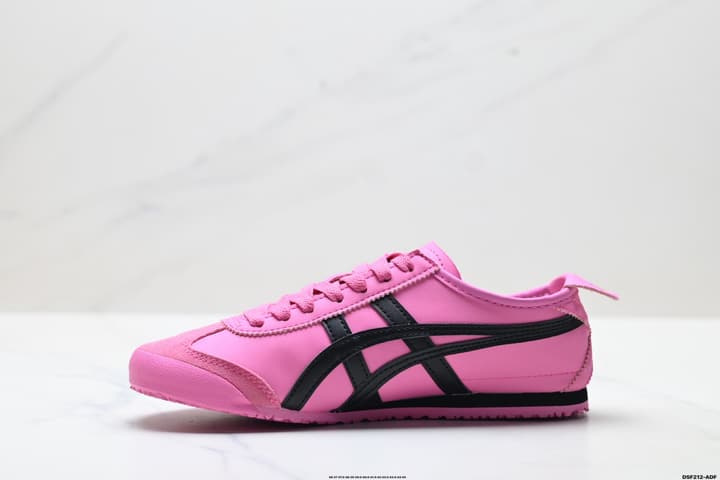Onitsuka Tiger Mexico 66 NIPPON MADE Sneakers in Black With Pink Stripes