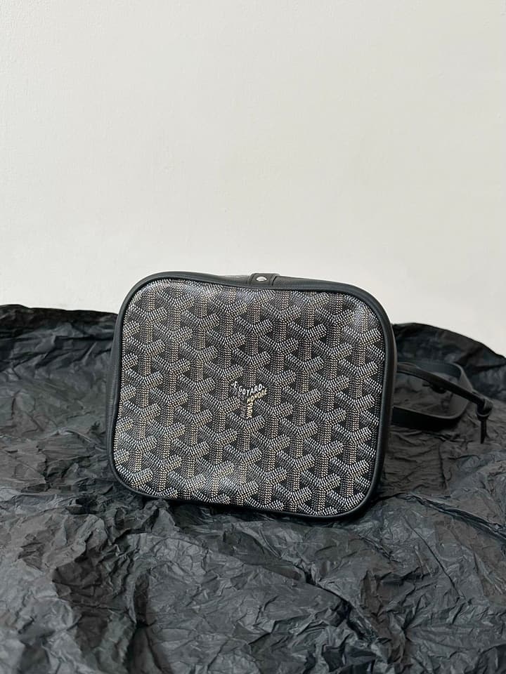 Goyard Petit Flot Bucket Bag in Black Monogram Bucket Bag