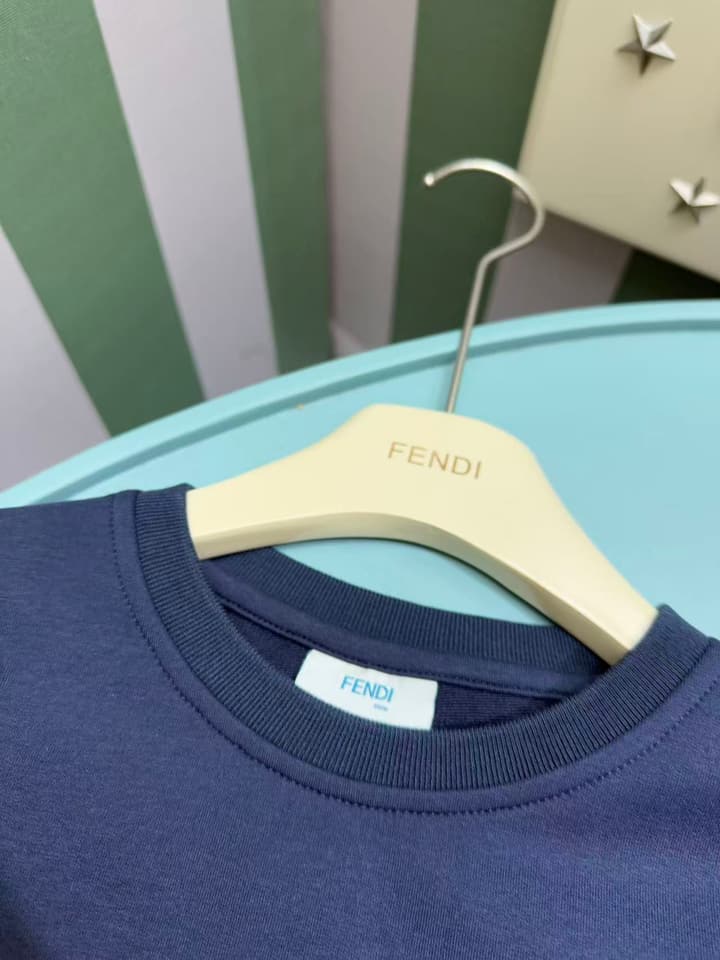 Fendi Logo Print Tracksuit – Kids Collection – 2025SS in Dark Navy Blue Set
