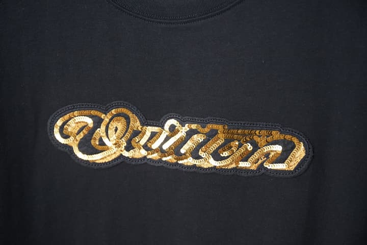 Louis Vuitton Sequin Embroidered Patchwork T-Shirt – 2026SS Early Spring Collection in Black