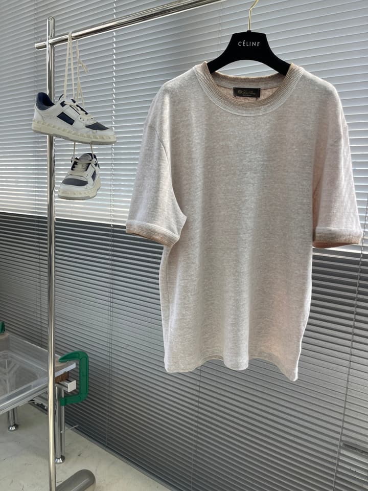 Loro Piana Crewneck Loose Fit T-Shirt – 25SS in Light Heather Grey
