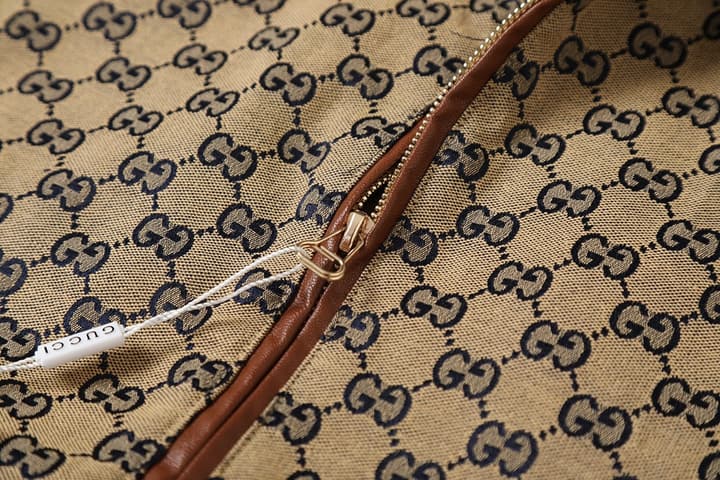 Gucci Double G Jacquard Stand Collar Jacket – 25FW in Ebony Beige Gg Jacquard
