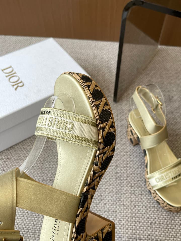 Dior Riviera Dway Wedge Sandals – Spring/Summer 2025 Collection in Black