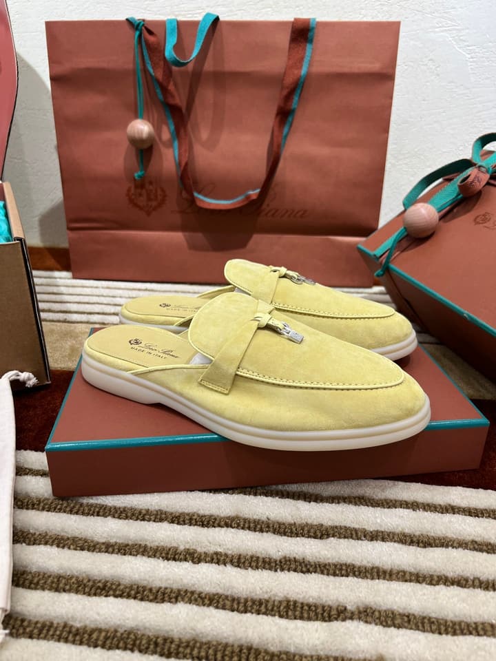 Loro Piana Women's Mules in Aqua Blue Suede