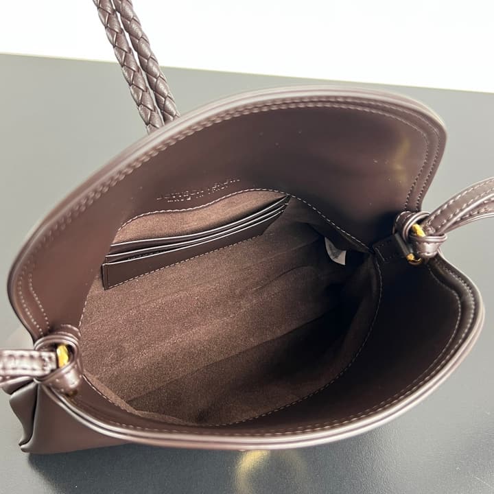 Bottega Veneta Baby Liberta Calfskin Shoulder Bag in Classic Black