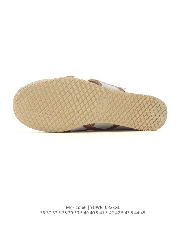 Onitsuka Tiger Mexico 66 Classic Retro Sneakers in Cream With Black Stripes