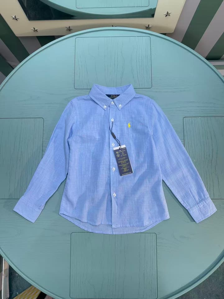 Ralph Lauren Polo Kids Embroidered Shirt – 2025SS – Kids Collection in Null