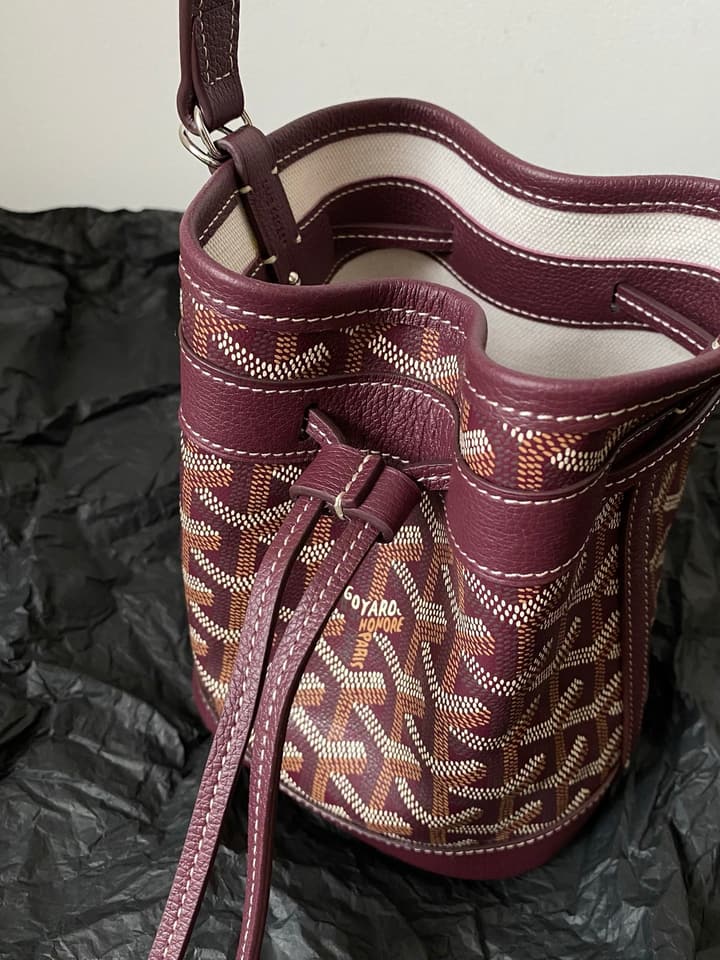 Goyard Petit Flot Mini Bucket Bag in Deep Wine Red