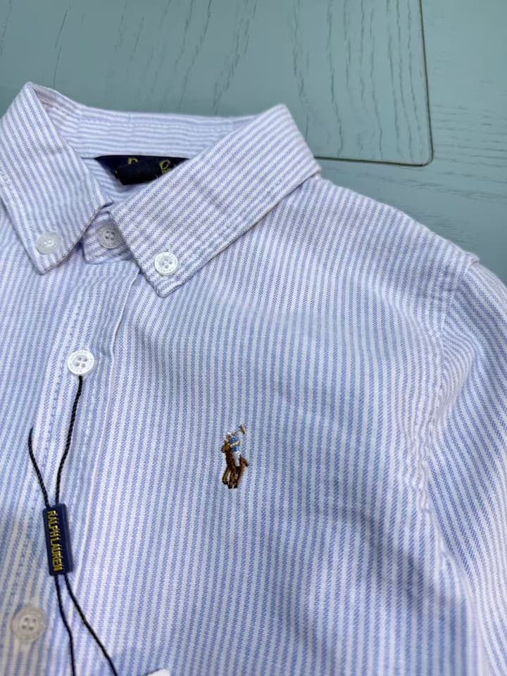 Ralph Lauren Polo Kids Embroidered Shirt – 2025SS – Kids Collection in Null