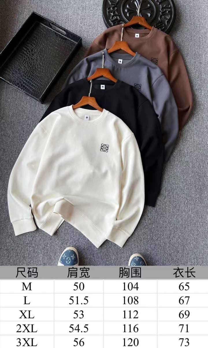 Loewe Air Cotton Round Neck Sweatshirt in Cement Grey