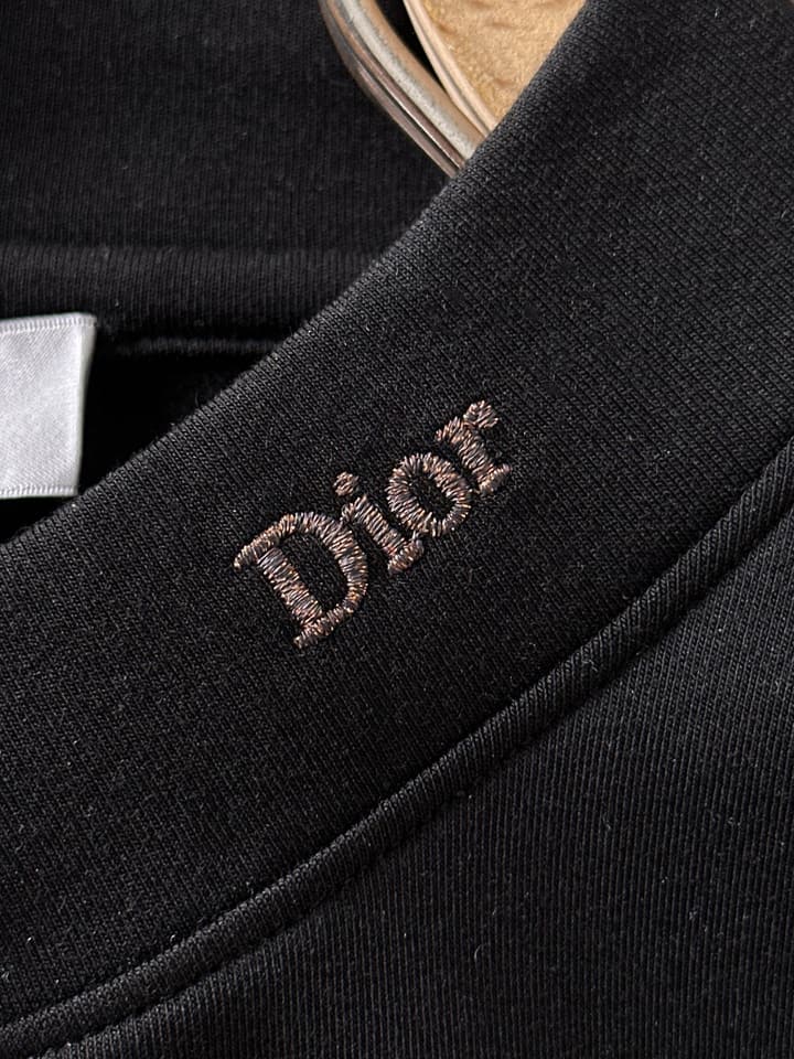 Dior Fashion Casual Long Sleeve T-Shirt – 2025FW in Classic Black